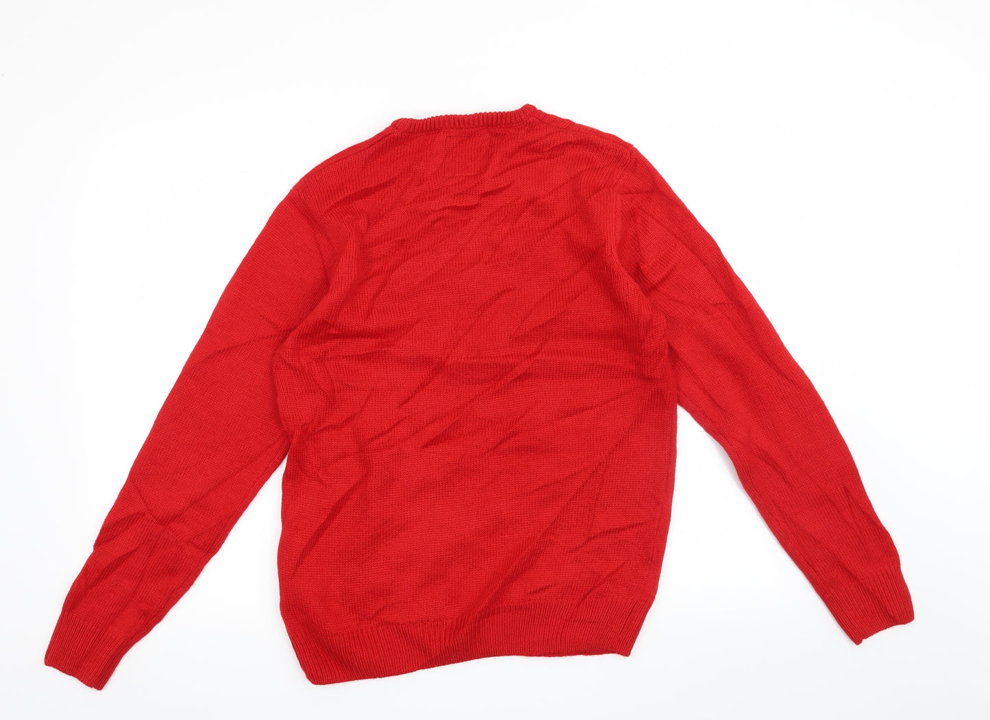 Primark Mens Red   Pullover Jumper Size S  - Christmas