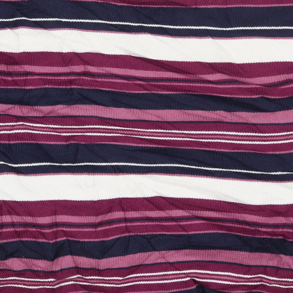 Isle Womens Purple Striped  Pullover Jumper Size 14