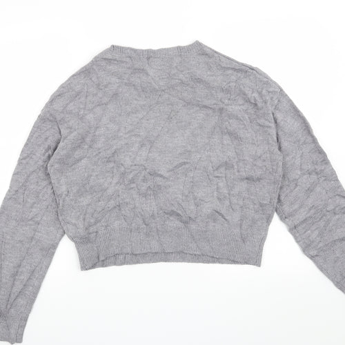 H&M Womens Grey   Pullover Jumper Size M