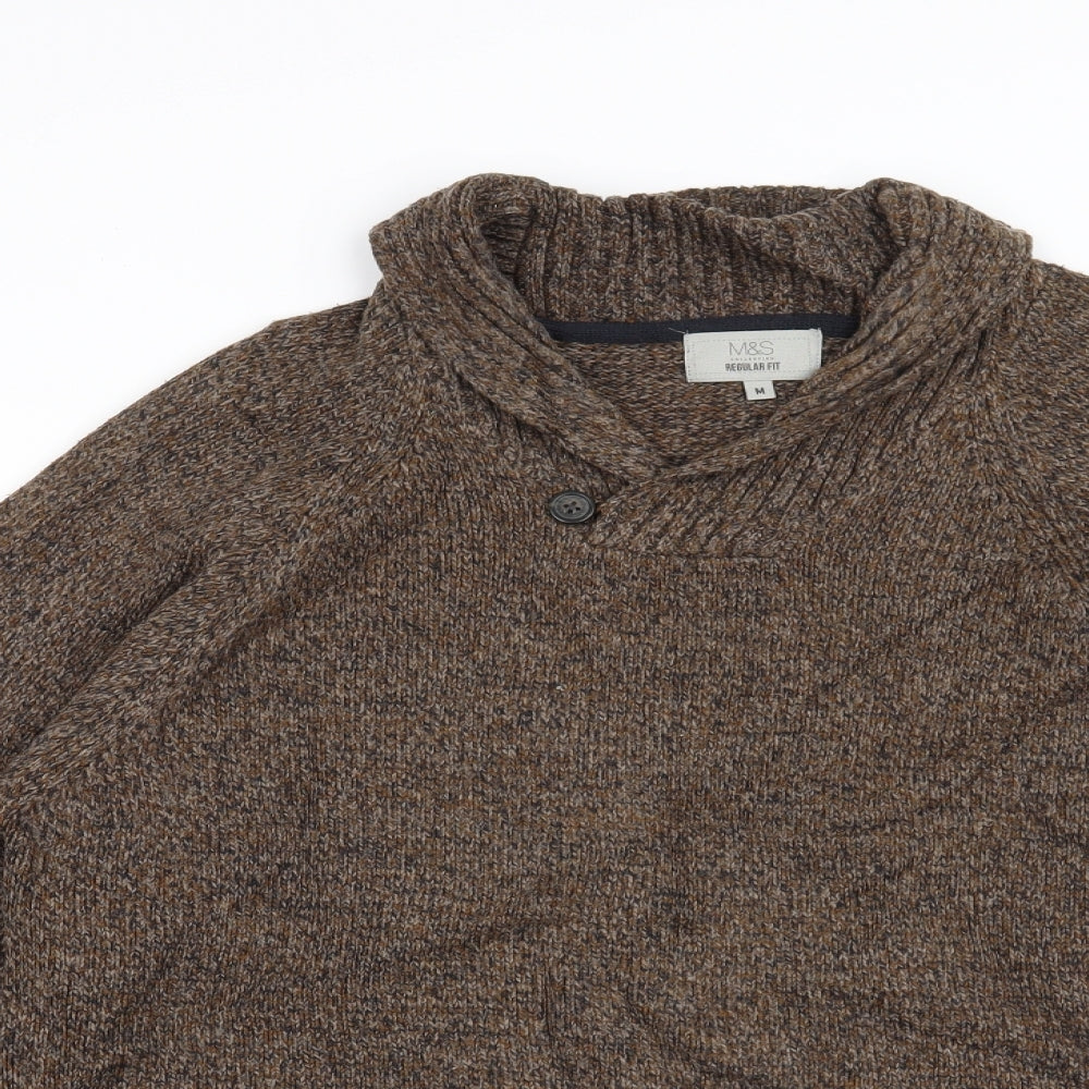 Marks and Spencer Mens Brown   Pullover Jumper Size M