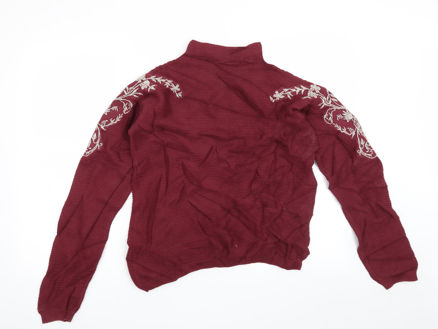 Per Una Womens Red Floral  Pullover Jumper Size 12