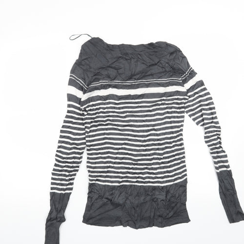 NEXT Womens Grey Striped  Pullover Jumper Size 8