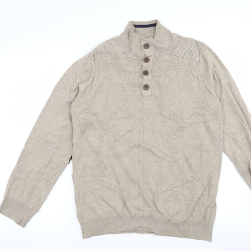 Officers Club Mens Beige   Pullover Jumper Size L