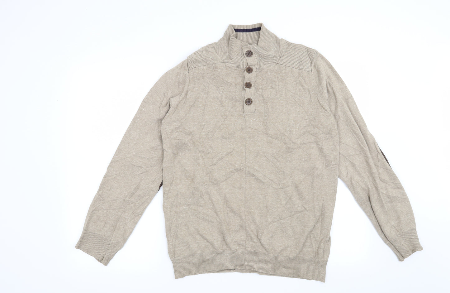 Officers Club Mens Beige   Pullover Jumper Size L