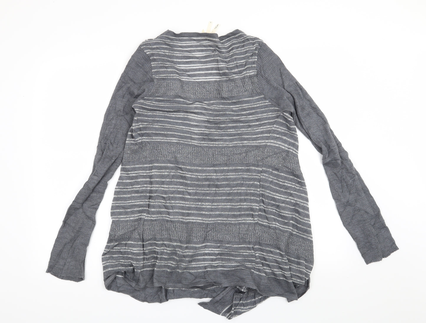 NEXT Womens Grey Striped  Cardigan Jumper Size L