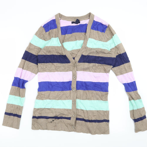 Gap Womens Brown Striped  Cardigan Jumper Size S