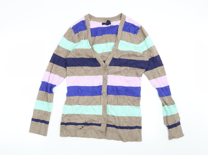 Gap Womens Brown Striped  Cardigan Jumper Size S