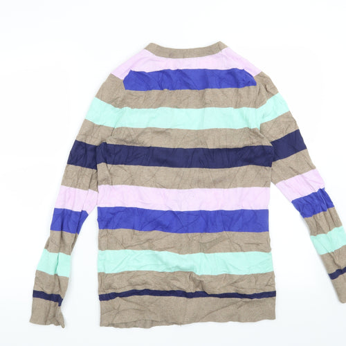 Gap Womens Brown Striped  Cardigan Jumper Size S