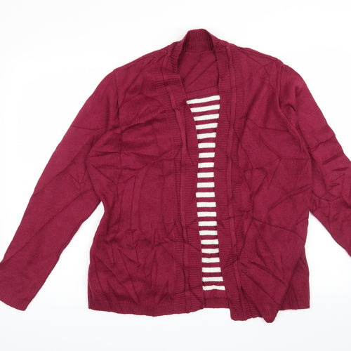 Julipa Womens Red Striped  Pullover Jumper Size 12