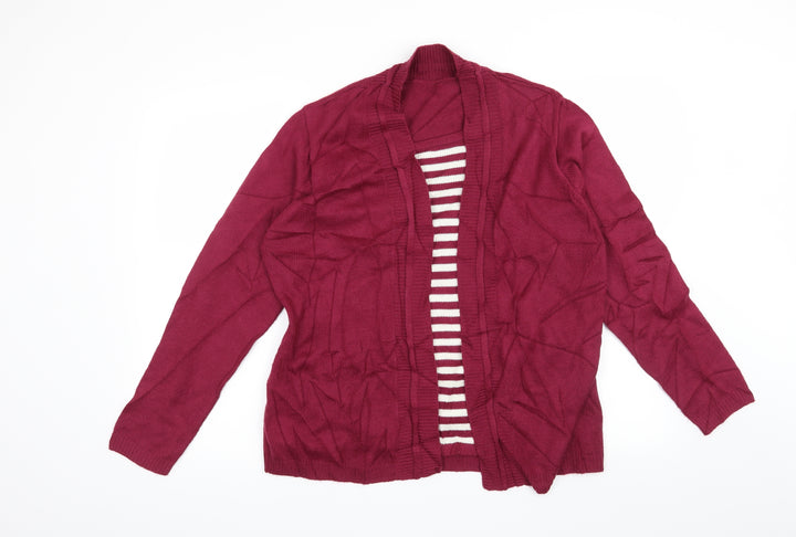 Julipa Womens Red Striped  Pullover Jumper Size 12