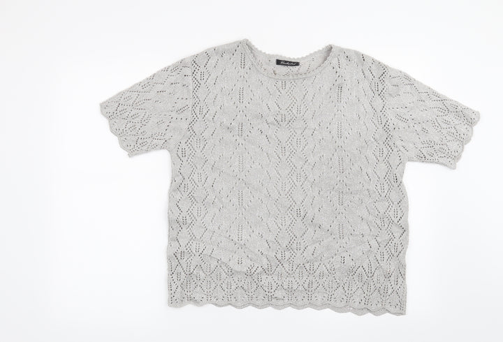 Berkertex Womens Silver Pullover Jumper Size 14
