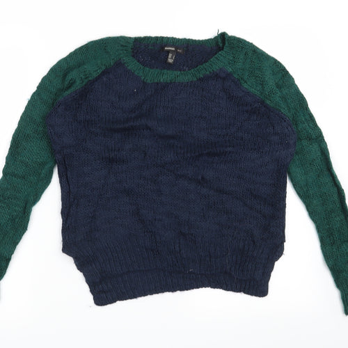 Mango Womens Blue   Pullover Jumper Size L