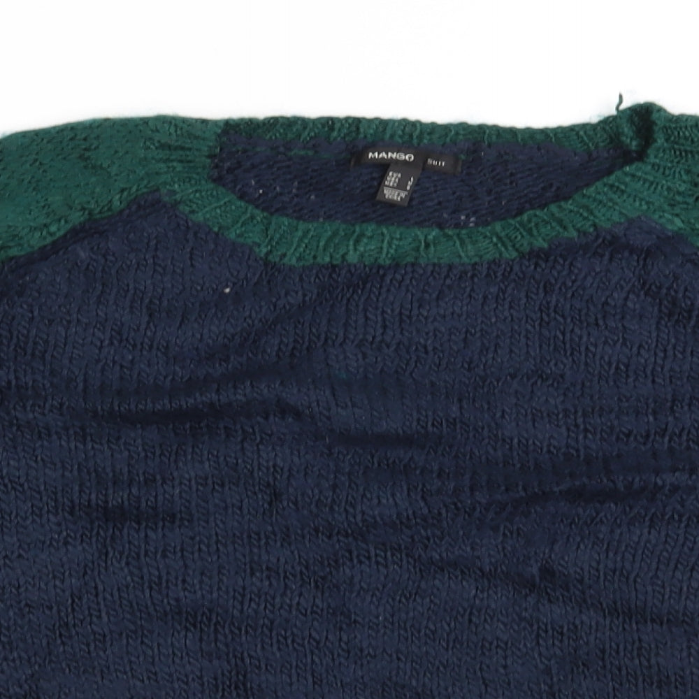 Mango Womens Blue   Pullover Jumper Size L