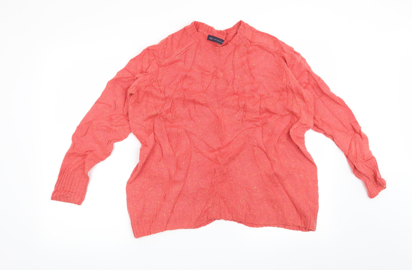Marks and Spencer Womens Pink   Pullover Jumper Size 16