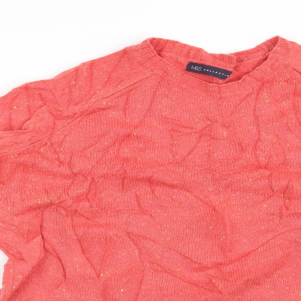 Marks and Spencer Womens Pink   Pullover Jumper Size 16