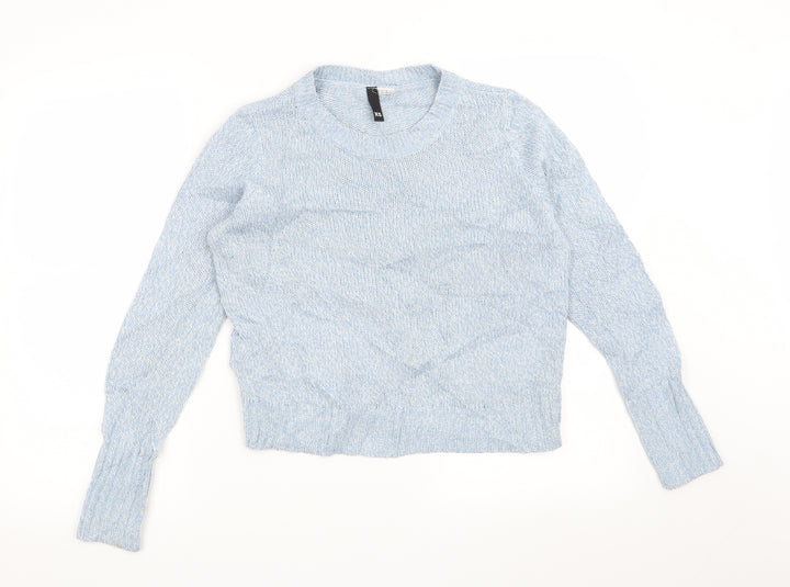 H&M Womens Blue Pullover Jumper Size XS