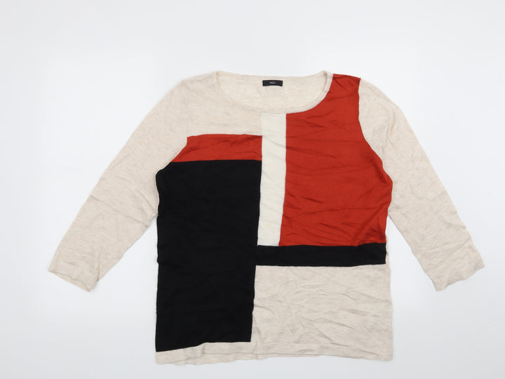 M&Co Womens Beige   Pullover Jumper Size 14