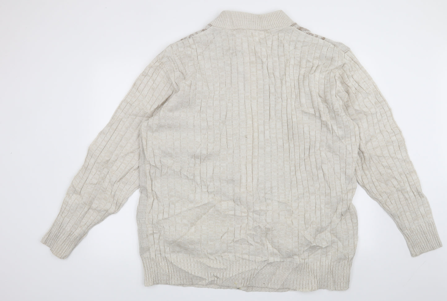 Greenwoods  Mens Beige   Cardigan Jumper Size L