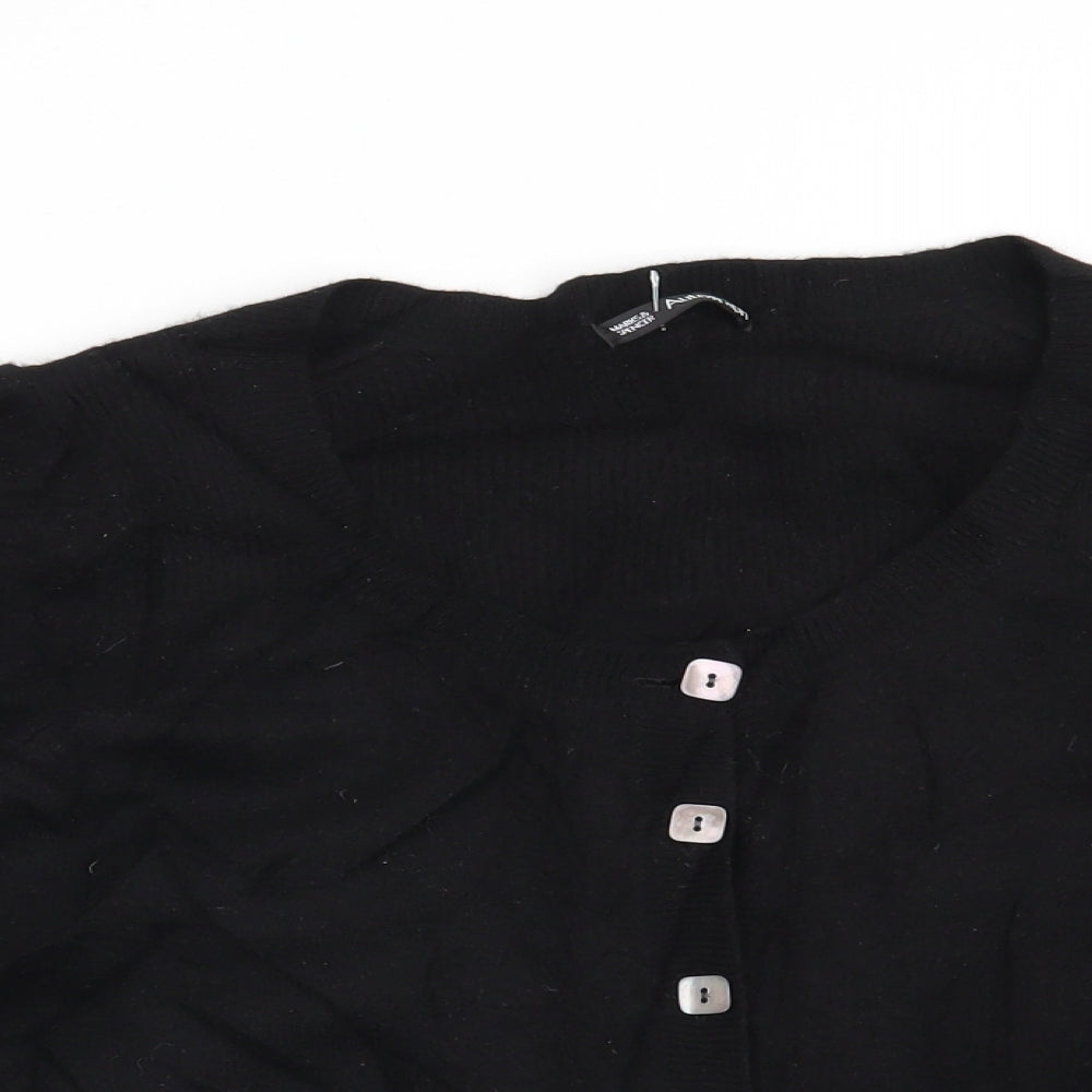 Marks and Spencer Womens Black   Cardigan Jumper Size 14