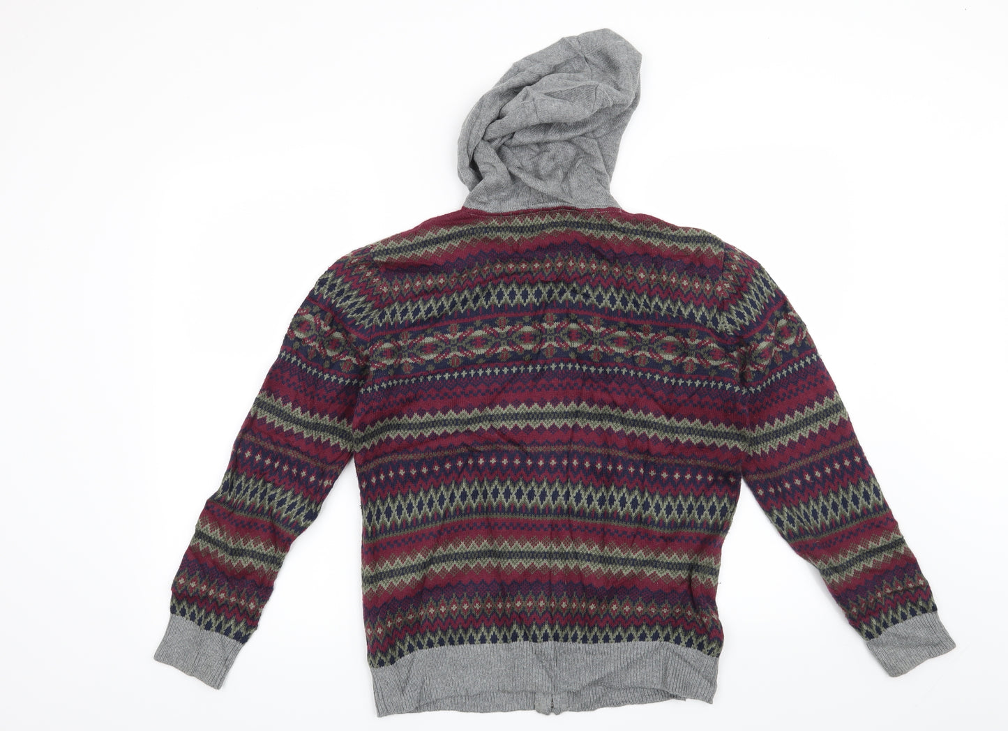Gap Boys Red Geometric  Cardigan Jumper Size 12 Years