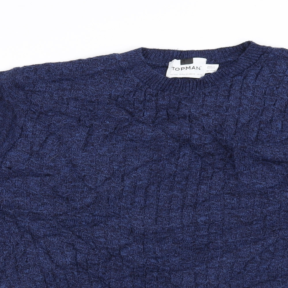 Topman Mens Blue   Pullover Jumper Size XS