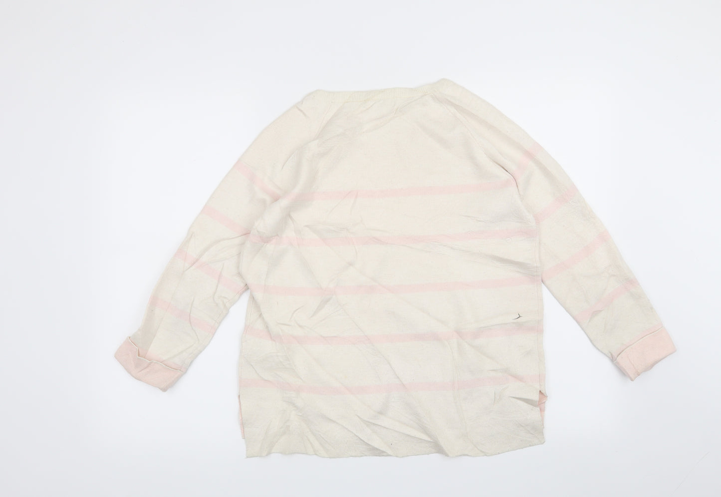 Etam Womens Beige Striped  Pullover Jumper Size S