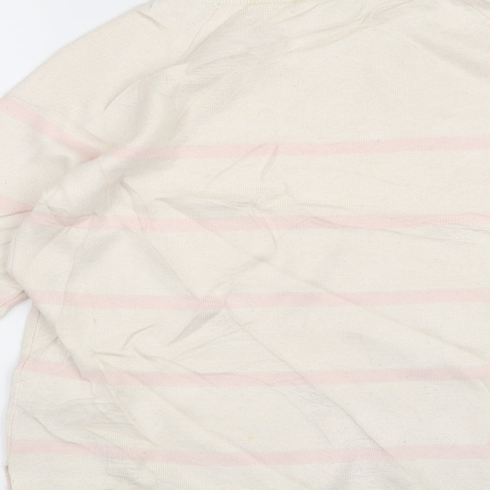 Etam Womens Beige Striped  Pullover Jumper Size S
