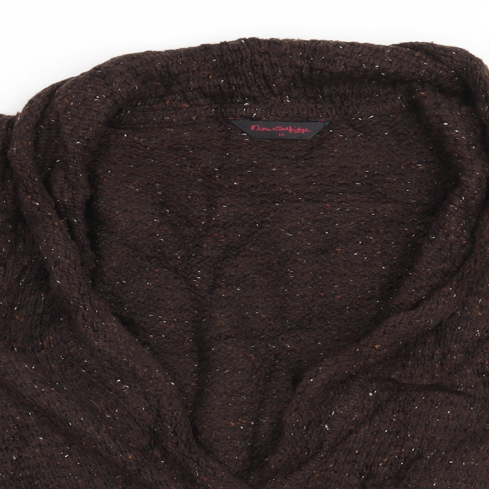 Miss Selfridge Womens Brown   Cardigan Jumper Size 12