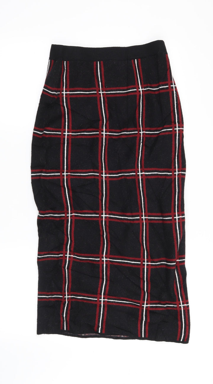 Tahari Womens Black Check  Straight & Pencil Skirt Size XS