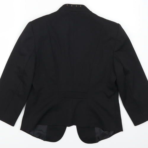 M&Co Womens Black   Jacket Suit Jacket Size 12  - Studded