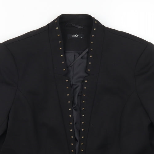 M&Co Womens Black   Jacket Suit Jacket Size 12  - Studded