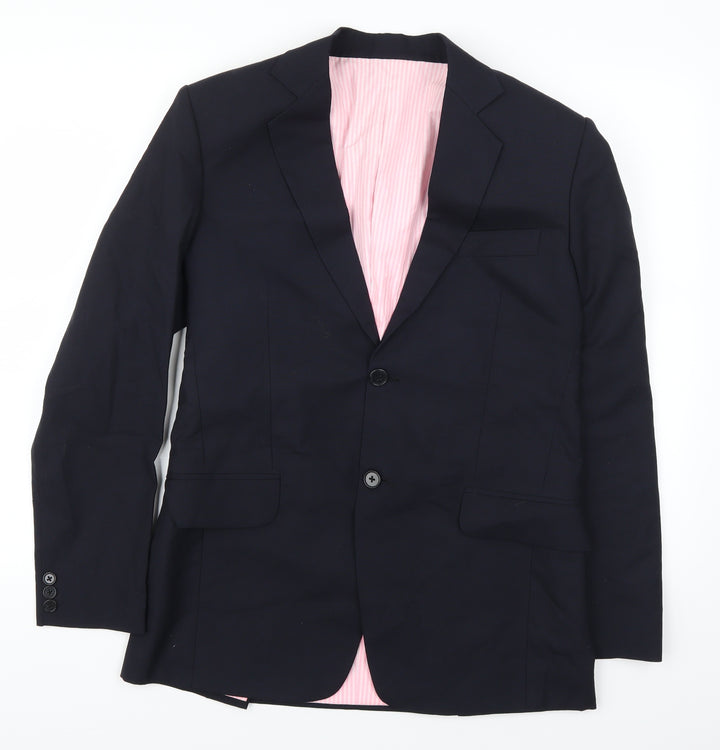 Raymon Mens Blue Jacket Suit Jacket Size 34