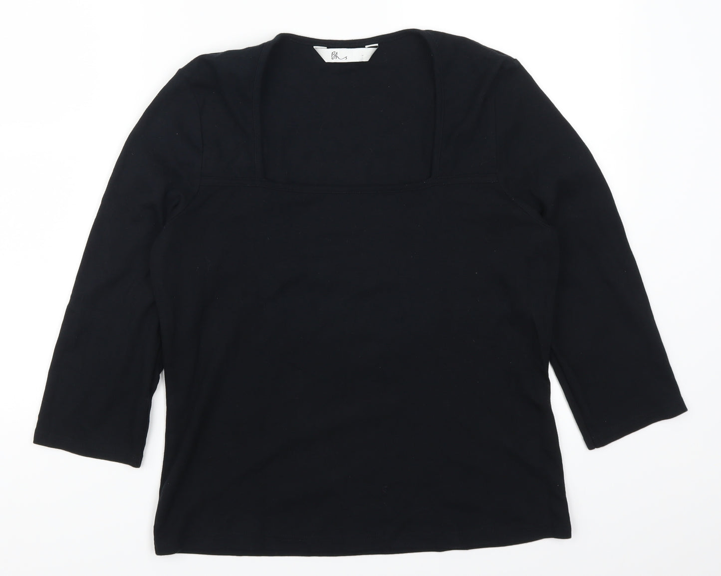 BHS Womens Black   Basic T-Shirt Size 16