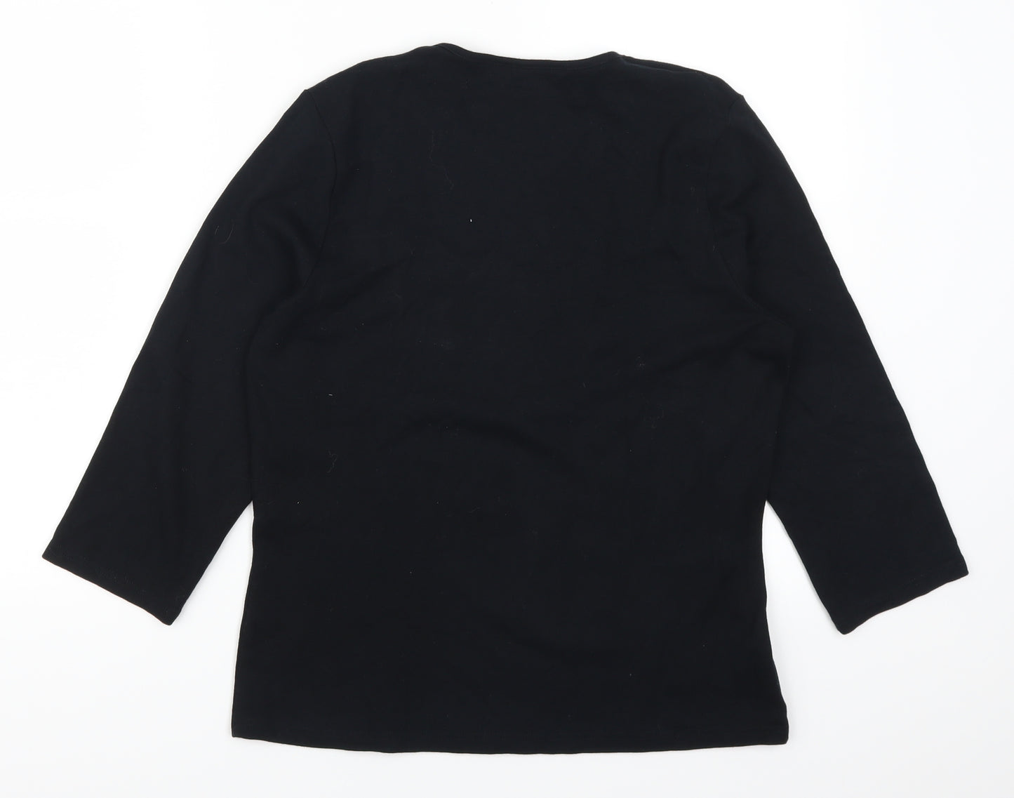 BHS Womens Black   Basic T-Shirt Size 16