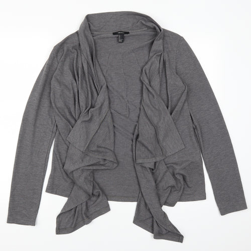 FOREVER 21 Womens Grey  Rayon Cardigan Jumper Size L  - Waterfall