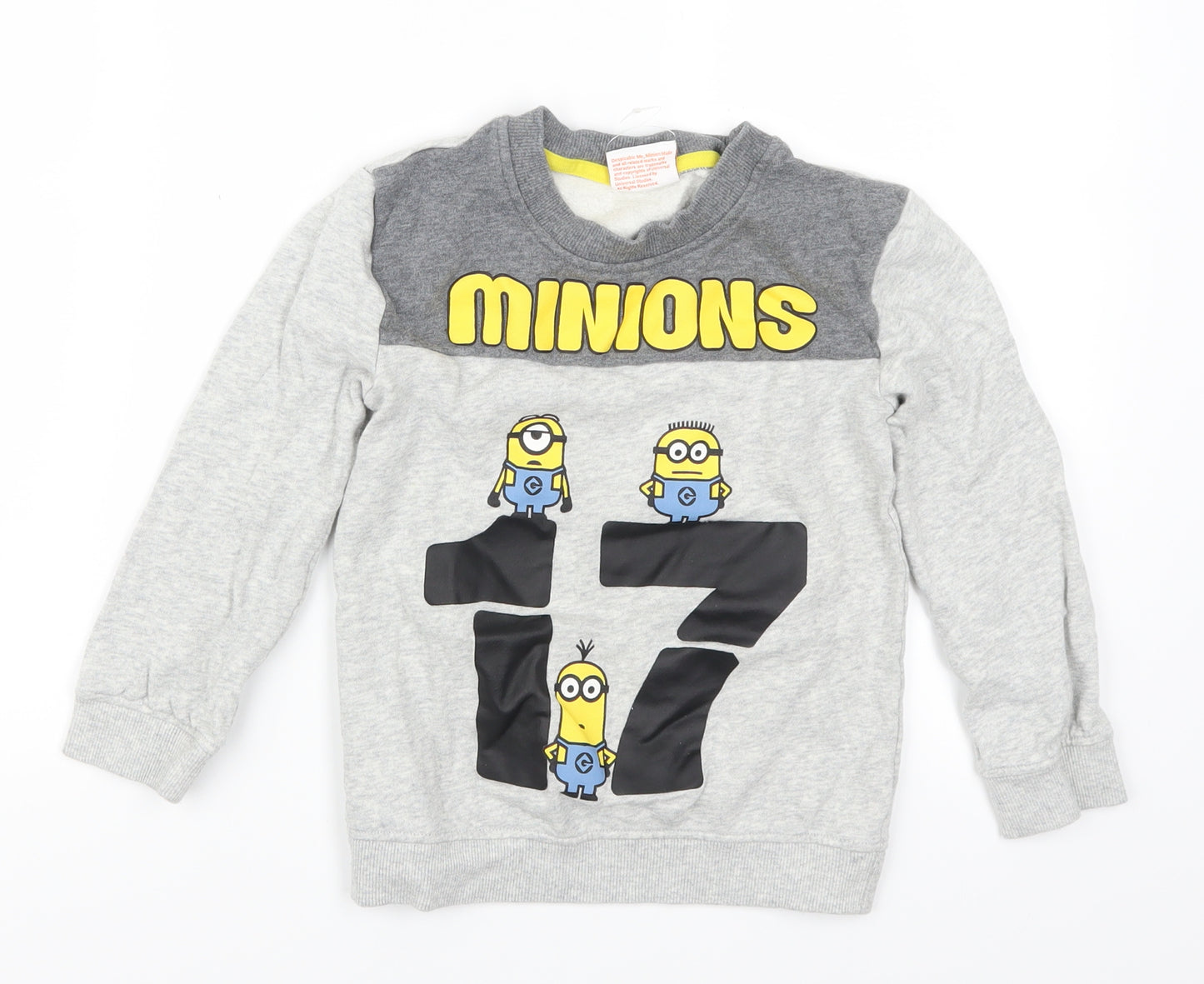George Boys Grey   Pullover Sweatshirt Size 6-7 Years  - 17 Minions