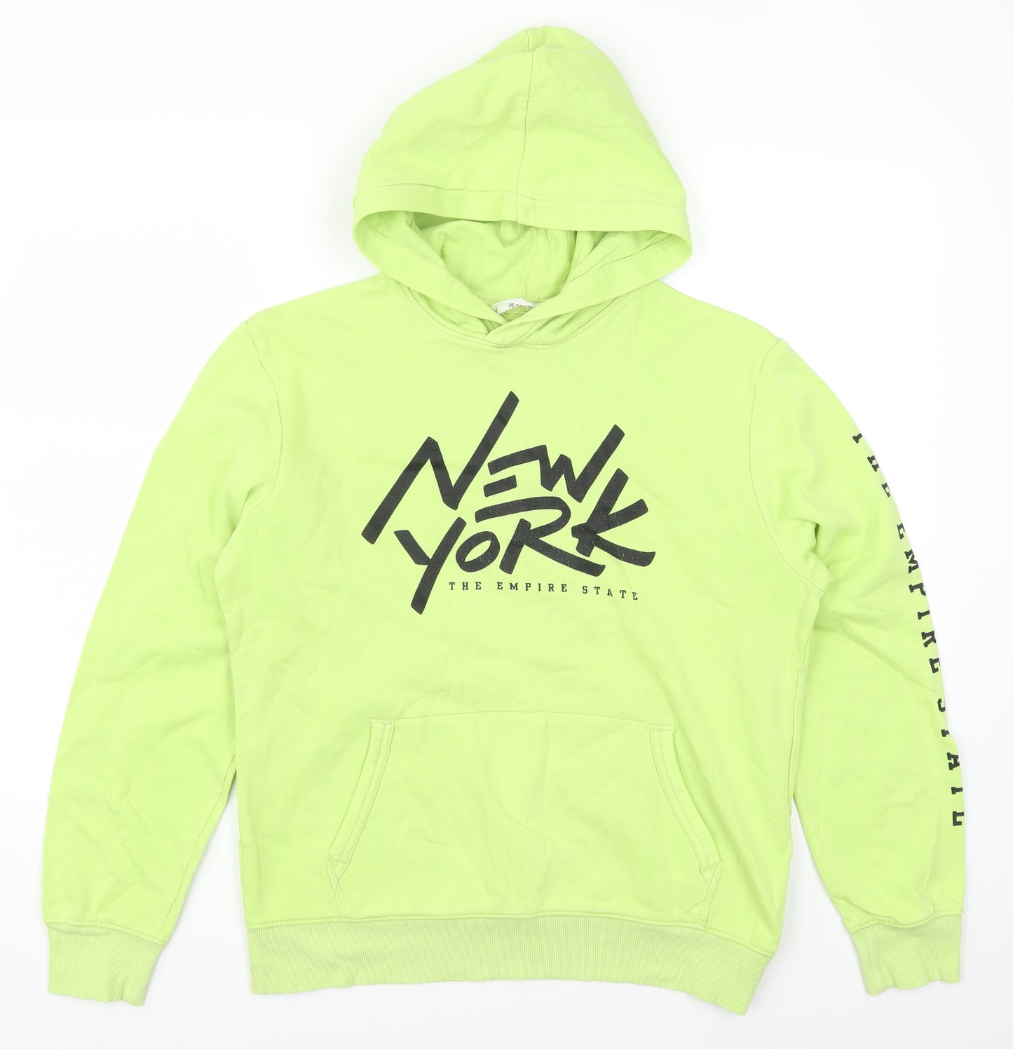 H&M Boys Green   Pullover Hoodie Size 13-14 Years  - New York