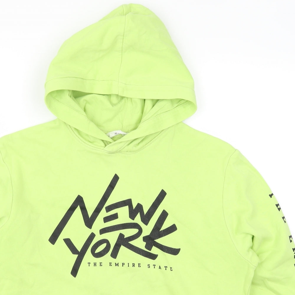 H&M Boys Green   Pullover Hoodie Size 13-14 Years  - New York