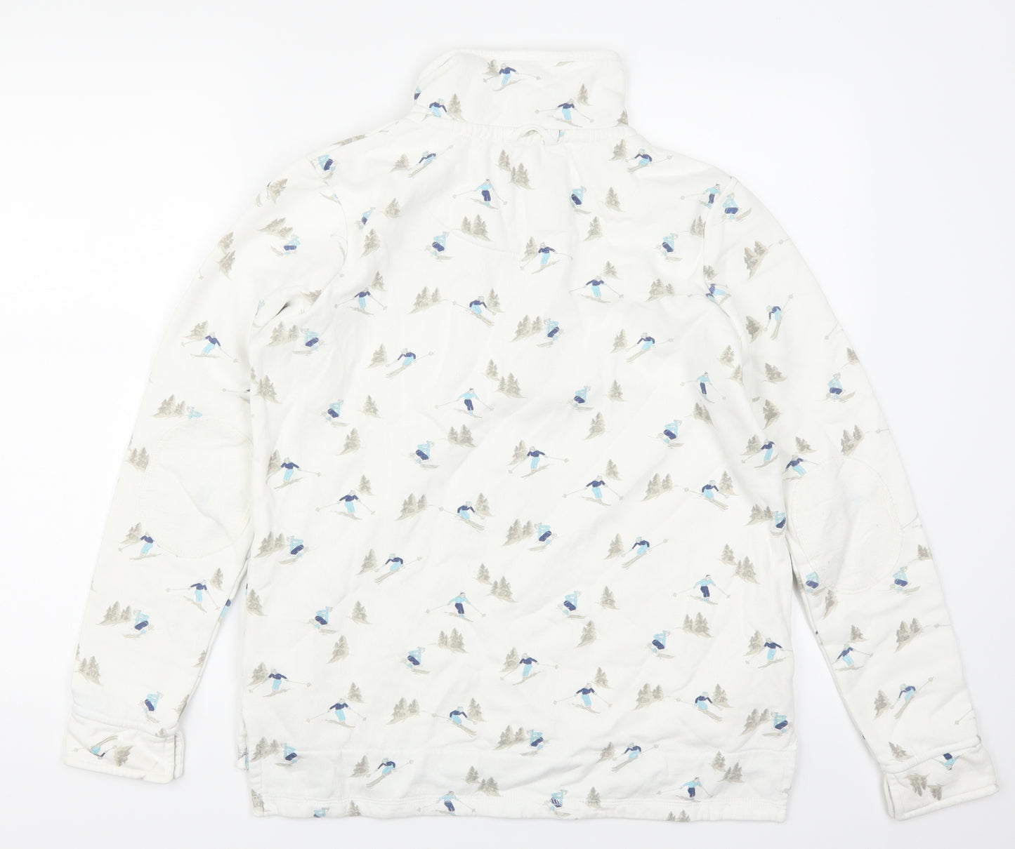 TU Womens White   Pullover Sweatshirt Size 12  - Ski Print