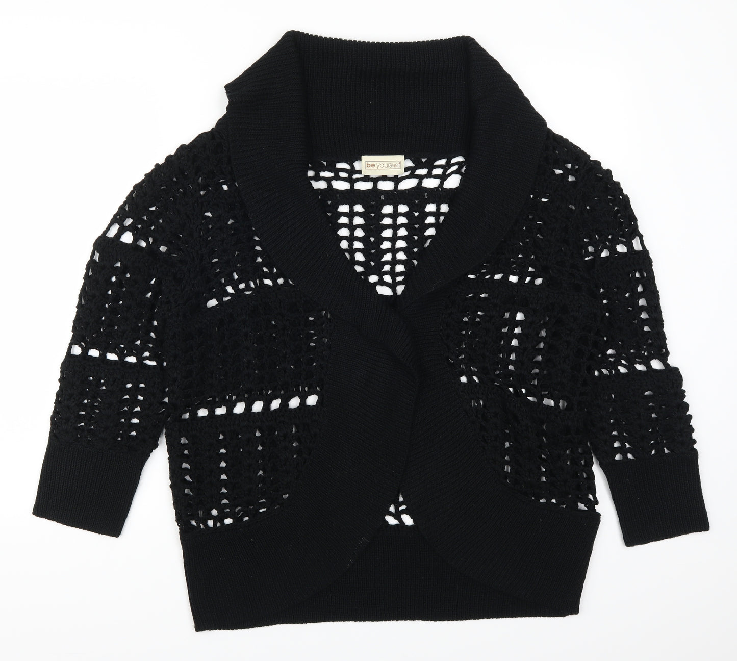 Be Yourself Womens Black   Cardigan Jumper Size 18