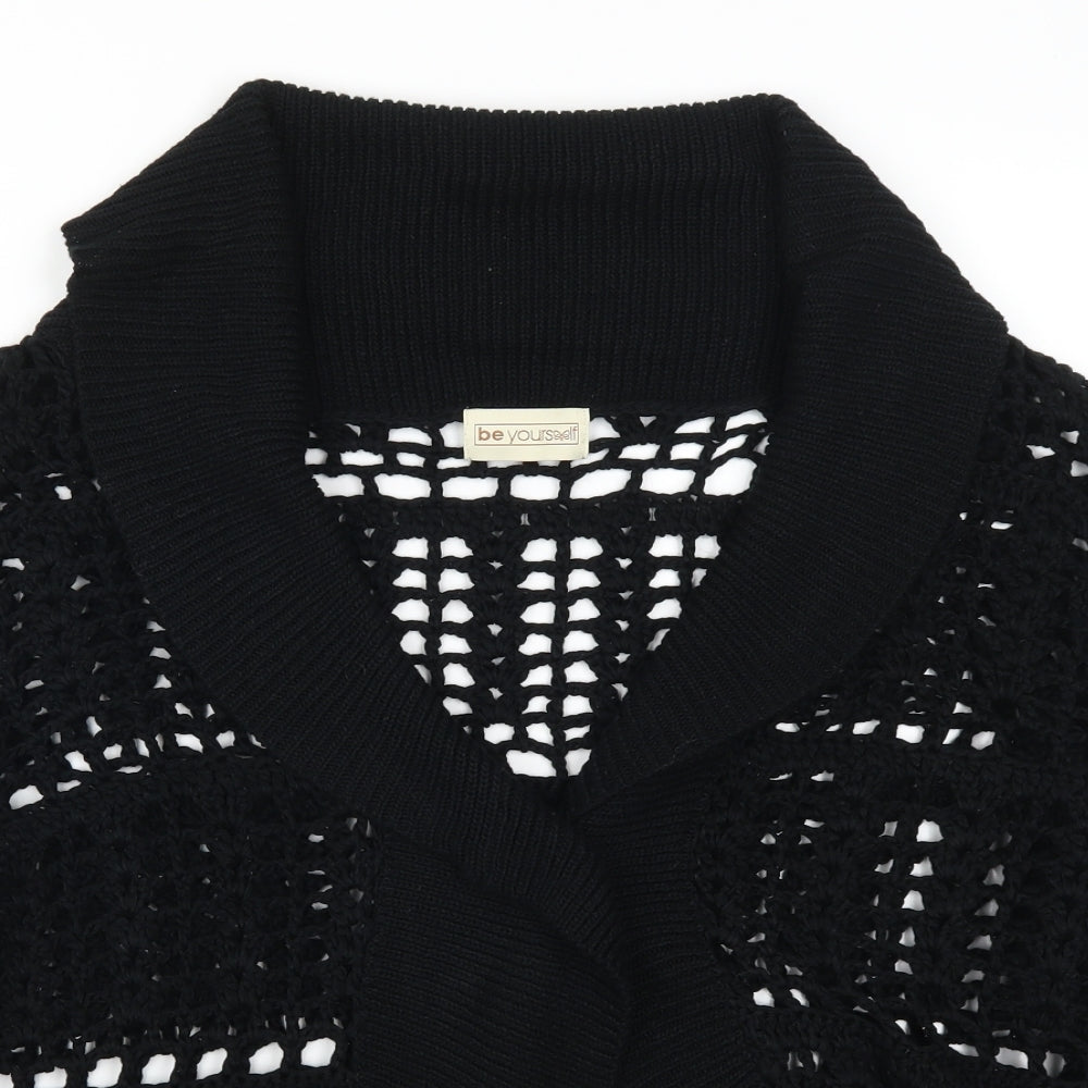Be Yourself Womens Black   Cardigan Jumper Size 18