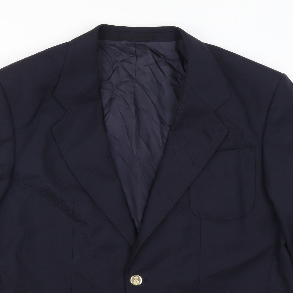 Preworn Mens Blue   Jacket Suit Jacket Size 44