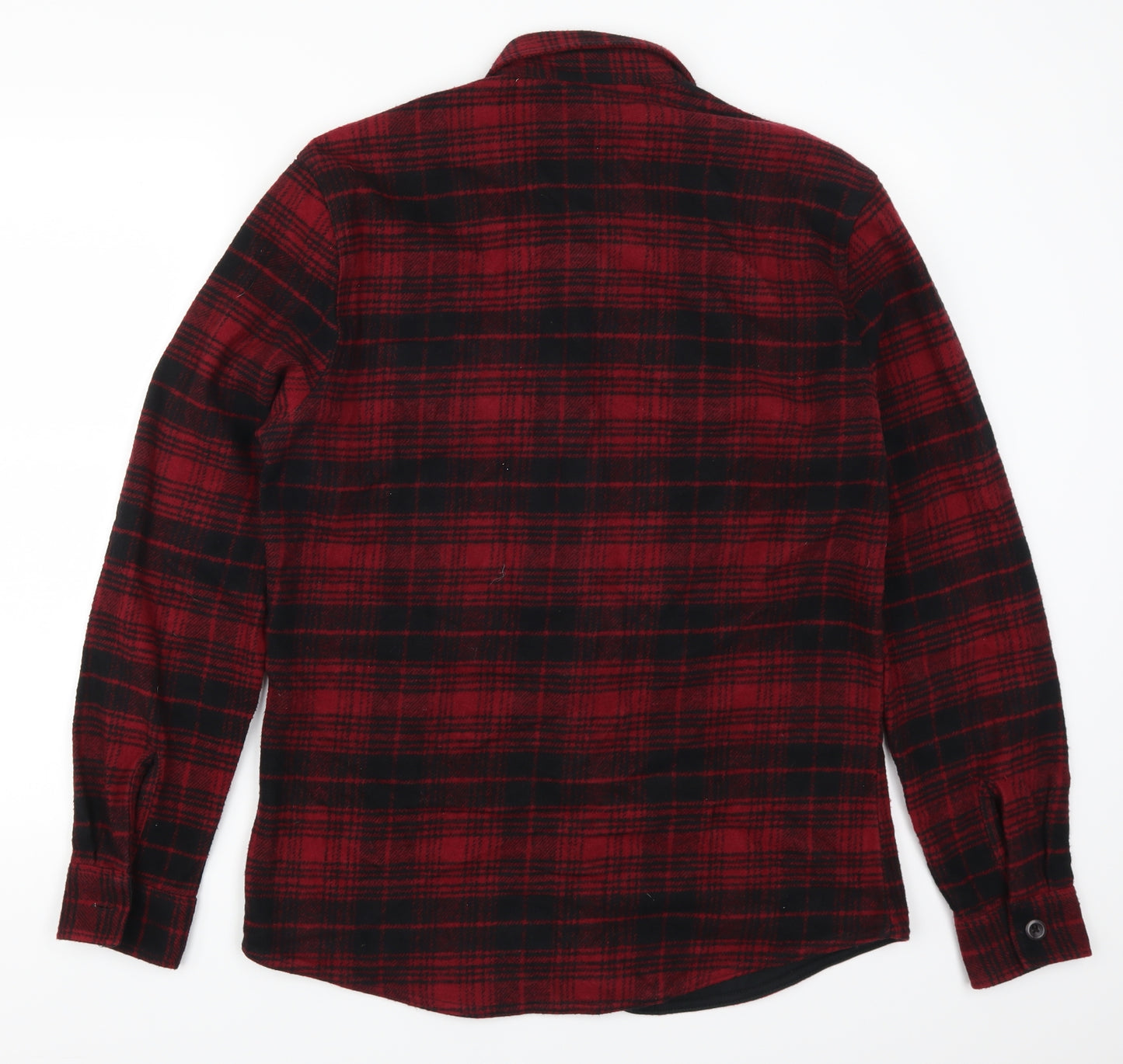 Easy Mens Red Check   Button-Up Size M