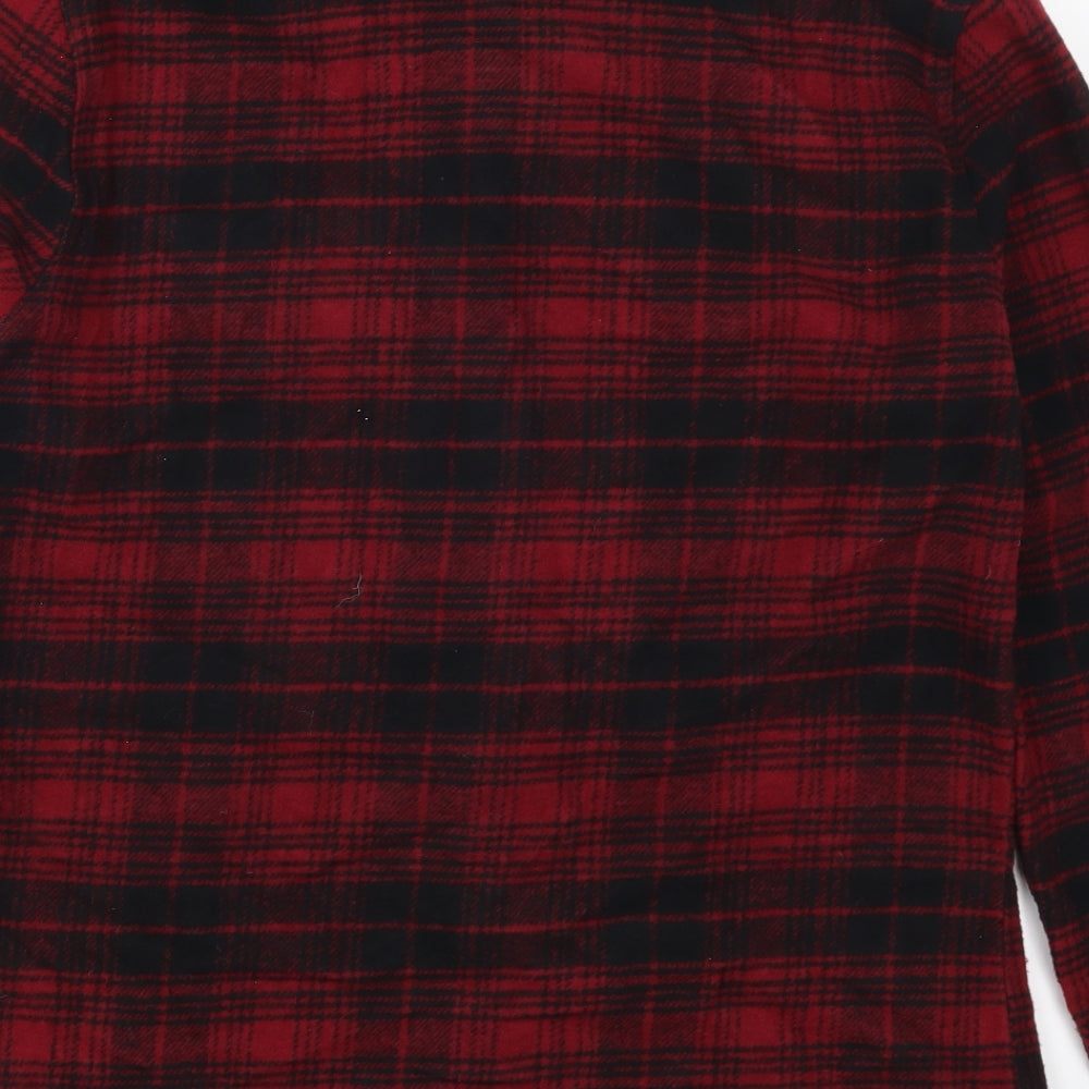 Easy Mens Red Check   Button-Up Size M