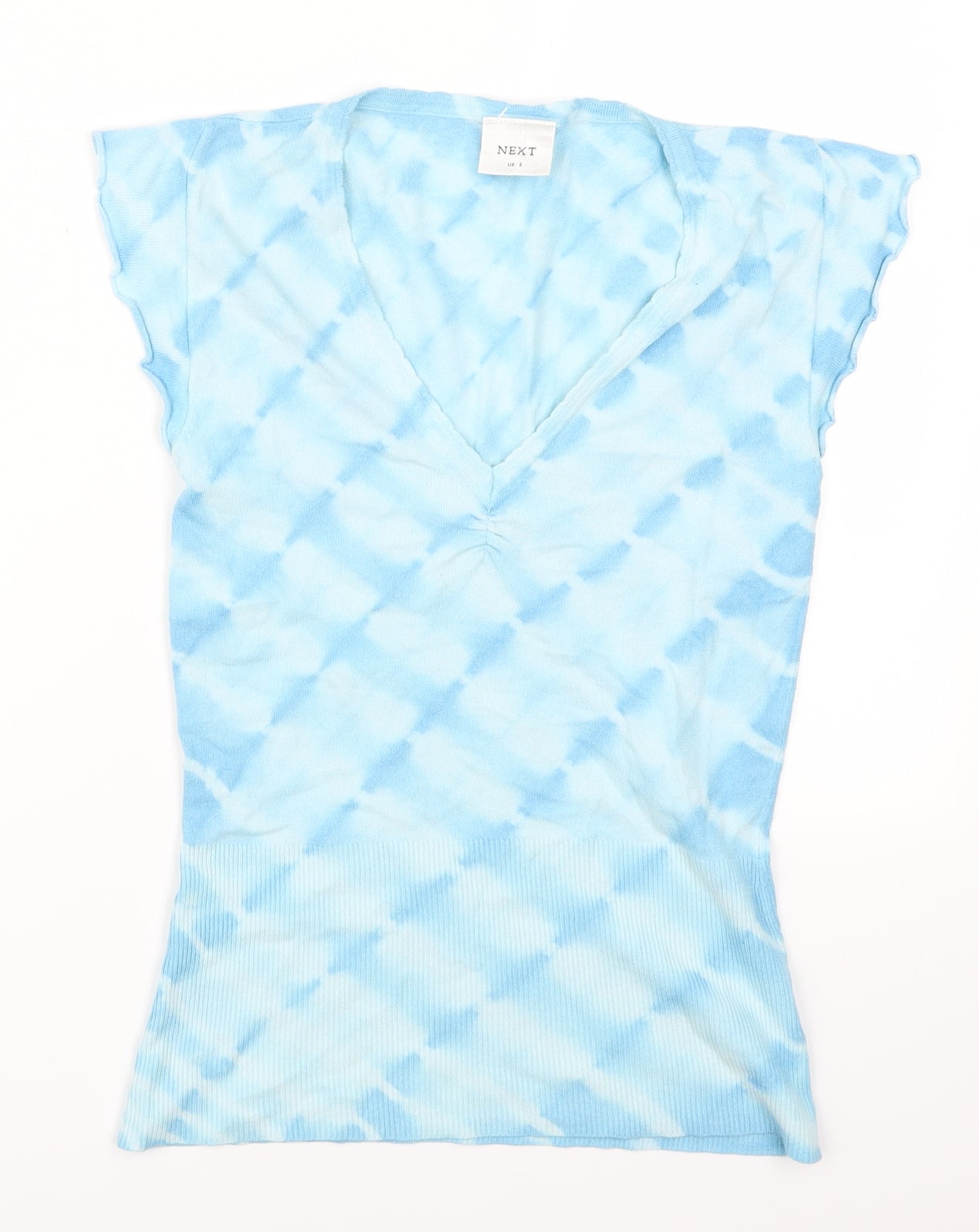 NEXT Womens Blue   Basic T-Shirt Size 8  - Tie Dye