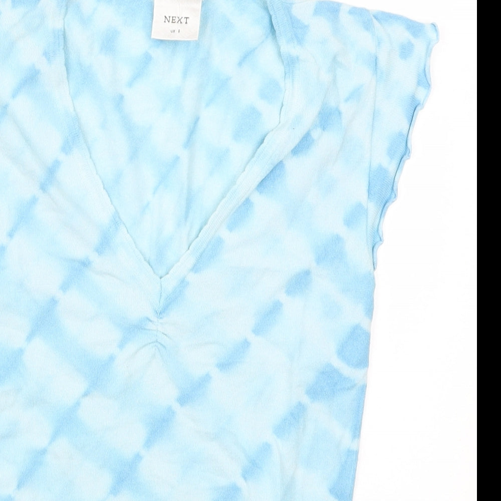 NEXT Womens Blue   Basic T-Shirt Size 8  - Tie Dye