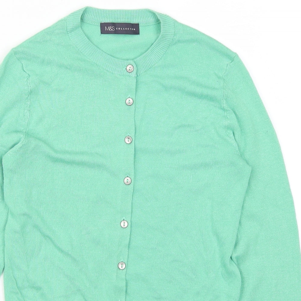 Marks and Spencer Womens Green   Cardigan Jumper Size 6
