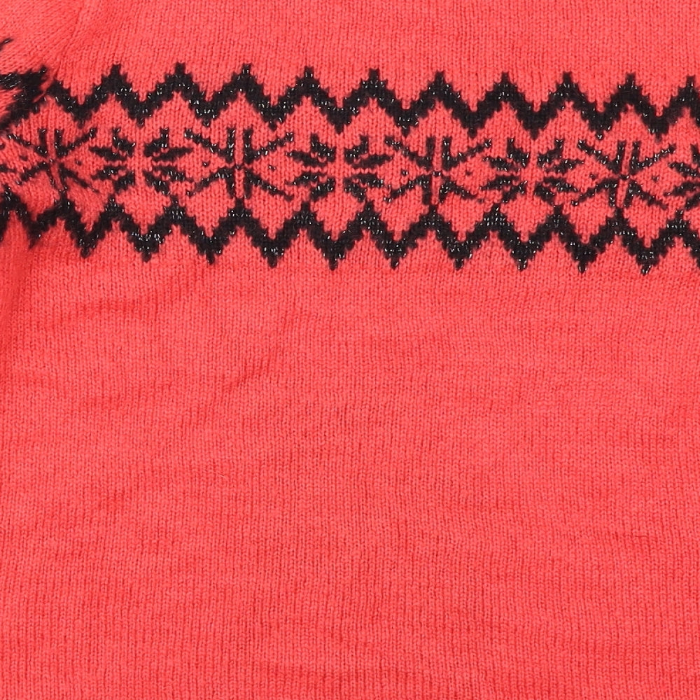 NEXT Womens Red   Pullover Jumper Size 16  - Deer