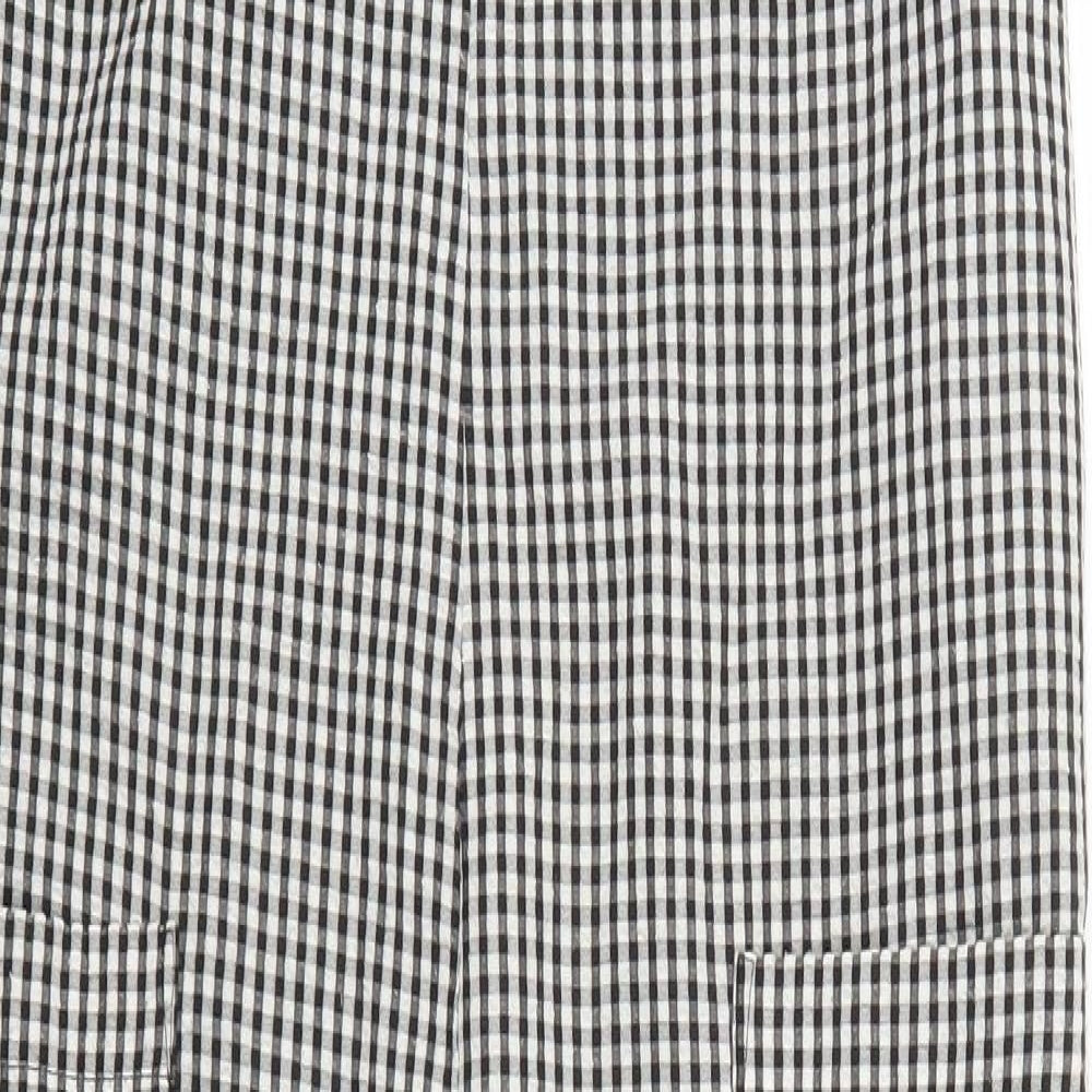 Topshop Womens Grey Check  Jumpsuit One-Piece Size 10 L25 in - Gingham