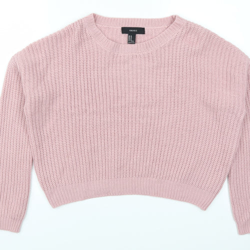 FOREVER 21 Womens Pink   Pullover Jumper Size M